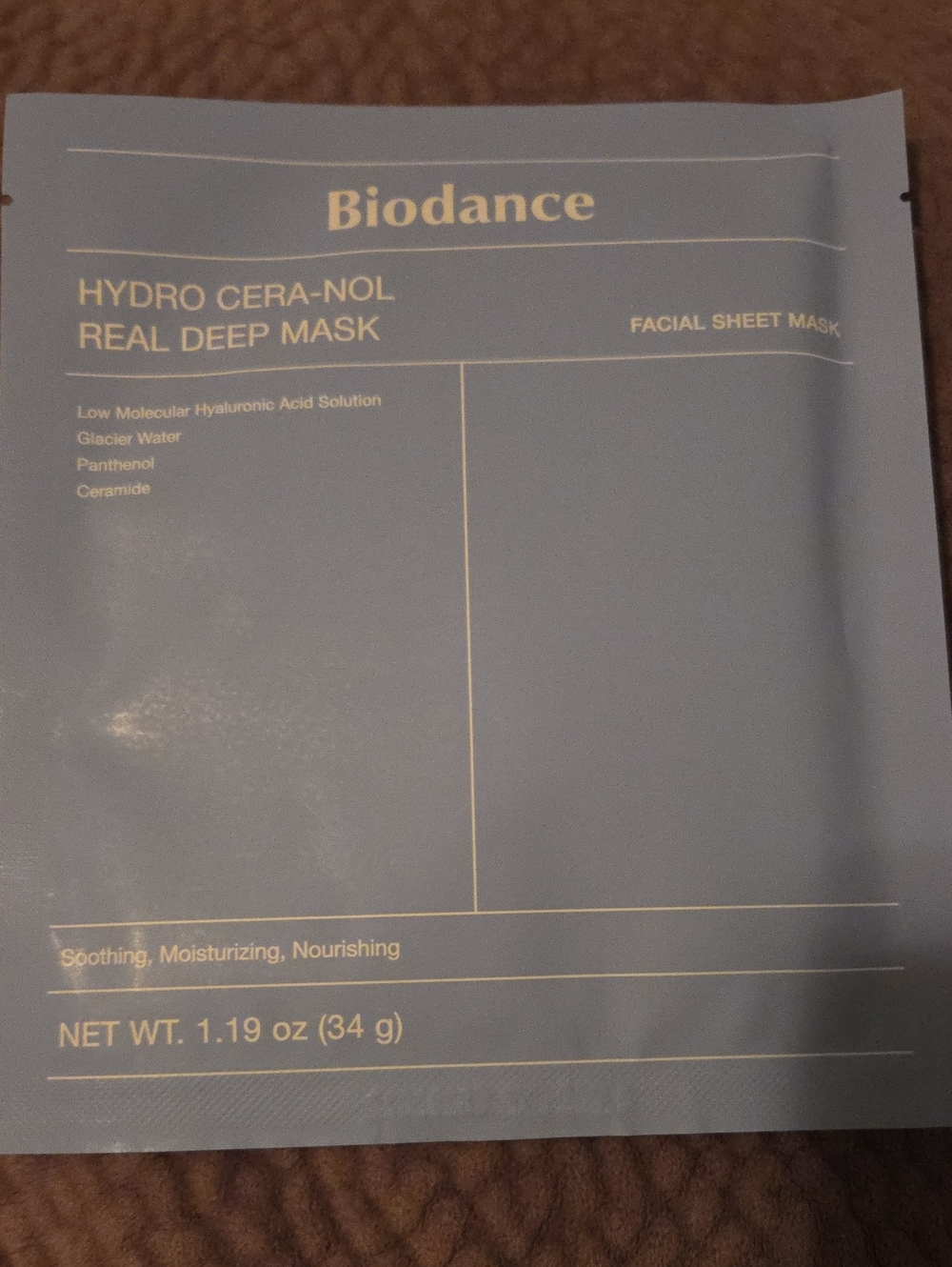 Biodance Hydro Cera-Nol Real Deep Mask – Blue Facial Sheet Mask